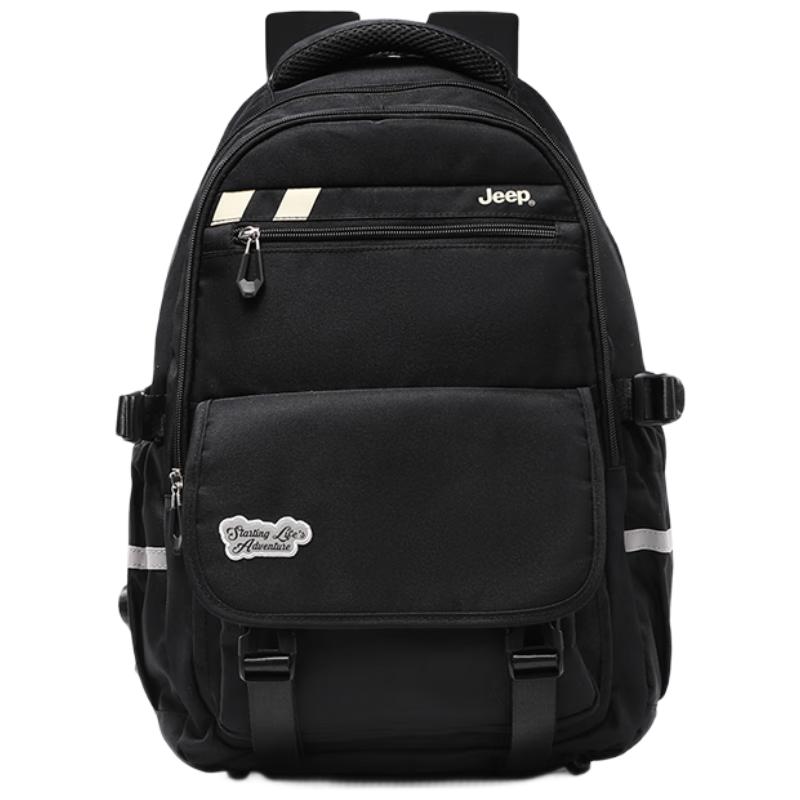 Jeep Unisex Lightweight Large Capacity School Backpack with Spine Protection
