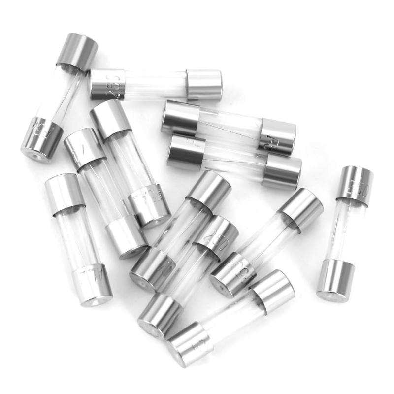 300pcs 5x20 0.1a-20a Fuses  Assortment  Kit With Storage Box Replacement Accessories