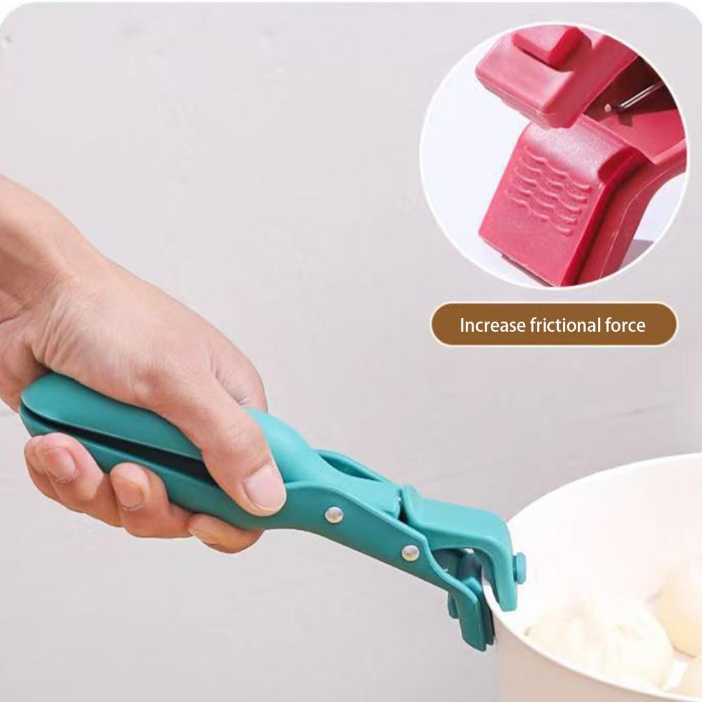 Multifunction Kitchen Tongs ABS Silicones Design Heat Resistant Hot Plates Gripper Clamp For Bowls Pan Safe Handling