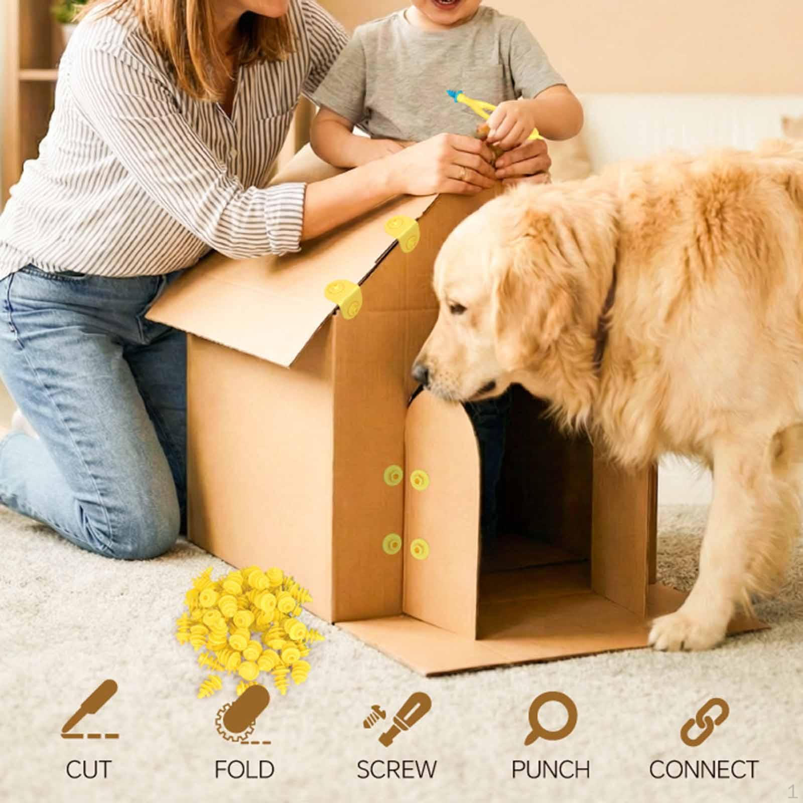 

168Pcs Cardboard Construction Tool Kit Educational Toy Creativity Gift Reusable Screwdriver for DIY