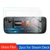 2 Packs Tempered Glass for Valve Steam Deck Console 9H Screen Protector Anti-Scratch Guard Film for Steam Deck Accessories