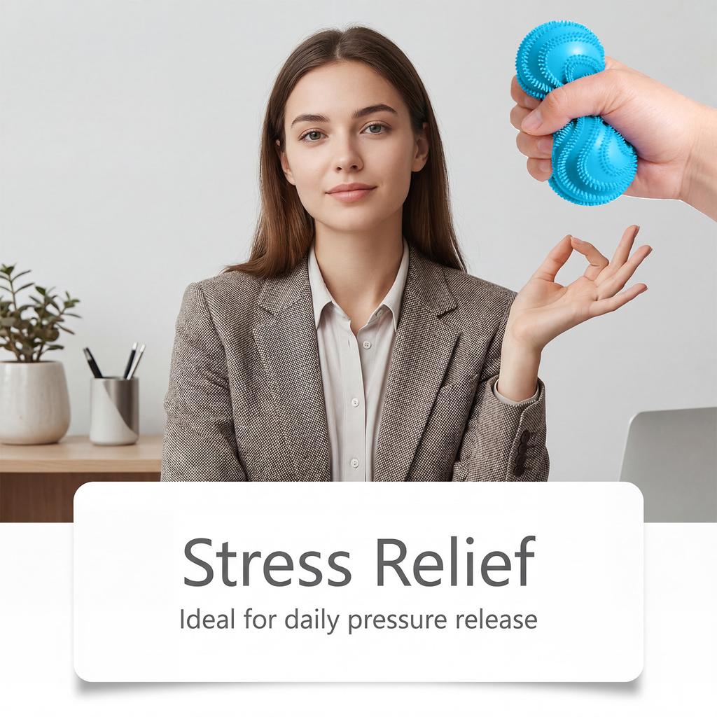 Burr Flour Squeeze Ball Fidget Toy, Spiky Wave Texture Sensory Stress Relief Ball, Soft Stretchable Squishy Toy for Anxiety Relief & Party Gifts