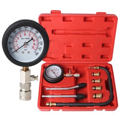 Narzędzia Samochodowe 0-300 PSI Miernik Kompresji Silnika Benzynowego Profesjonalny Zestaw Testera Cylindrów Samochodowych Manometr