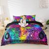 Erosebridal Sugar Skull Comforter Cover Set Skeleton Bones Duvet Cover,Gothic Moth Decor Bedding Sets Twin Magic Unicorn Rabbit Skulls Beddi