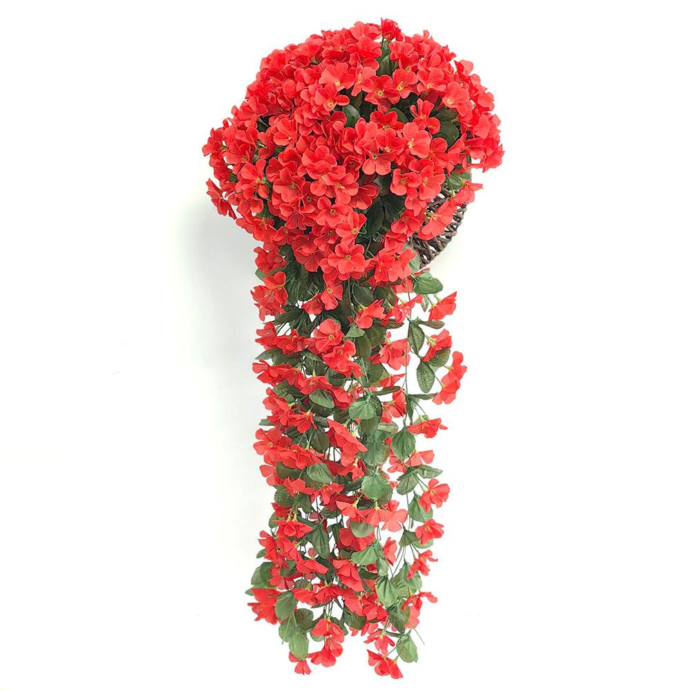 100CM Violet Artificial Flower Party Home Decoration Fake Flower Valentine Day Wall Hanging Basket Flowers Orchid Wedding Decor