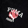 Puma Classics Court Short Sleeve Knit Jacket With Letter Logo Embroidery And Single Row Buttons Women Jackets Black 622973-01