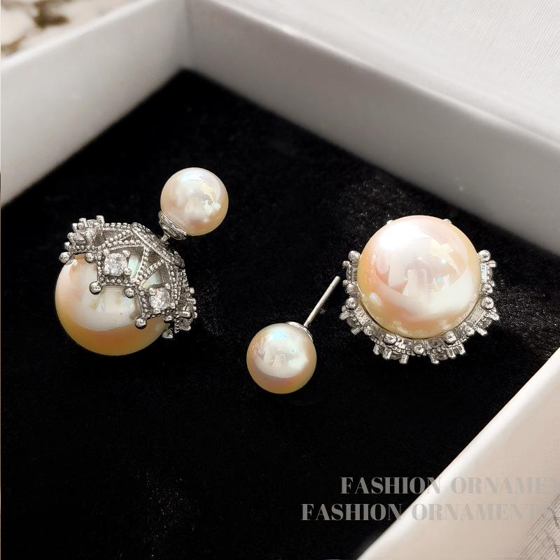 S925 Silbernadel Retro Französische Perlenohrringe - Vielseitig, Elegant, Nischen-Luxus-Stil