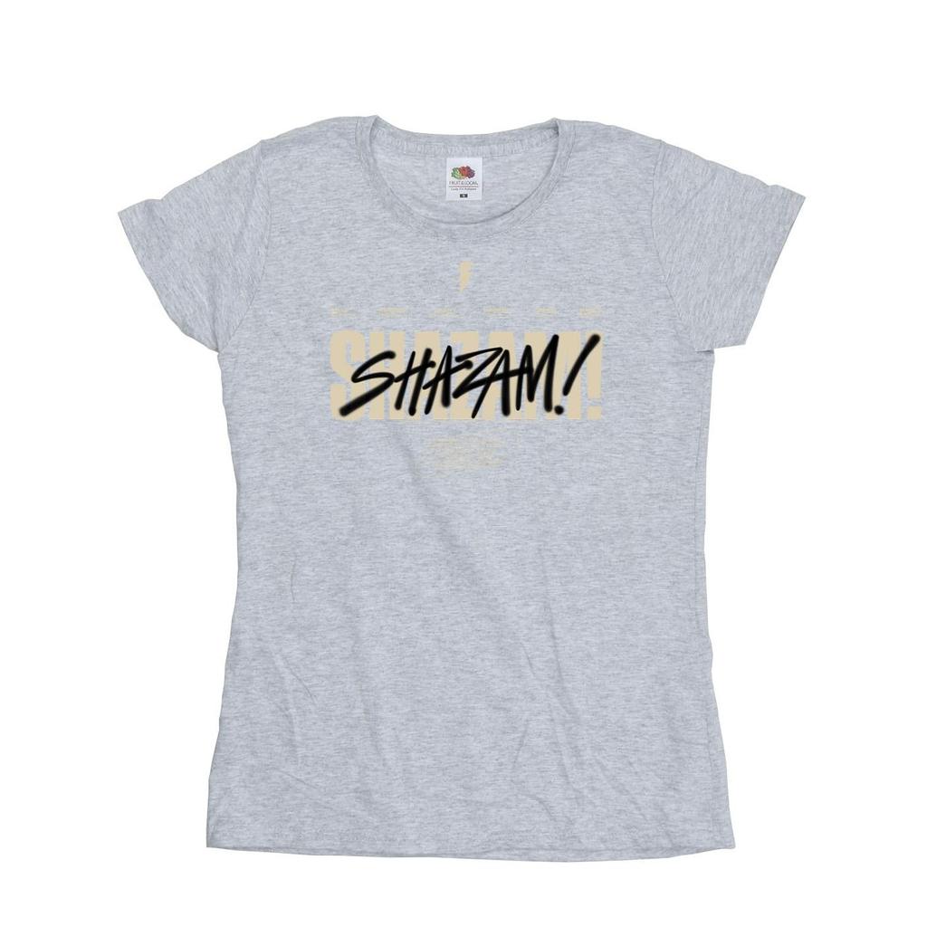 DC Comics Womens/Ladies Shazam Fury Of The Gods Vandalised Logo Cotton T-Shirt