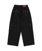 FANCY CLUB Cross Pocket Cargo Pants (Black) F25Zd976