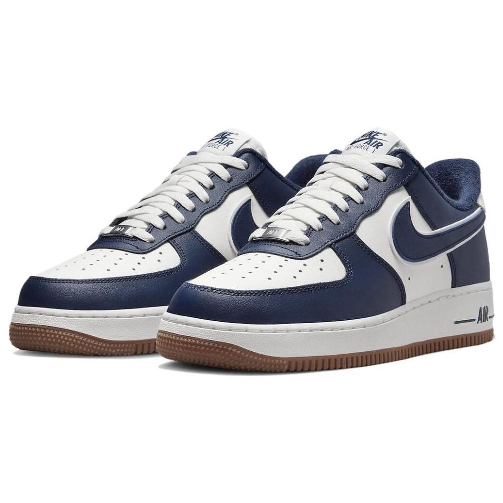 Nike Pánske tenisky Air Force 1 '07 LV8 College Pack - Midnight Navy - modrá, stredne modrá, gumová, hnedá DQ7659-101