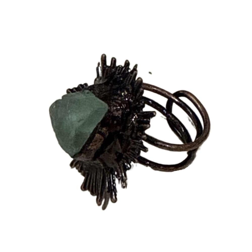 Gothic Adjustable Rings Boho Raw Stone Rings Natural Stones Natural Crystal Rings Handmade Jewelry