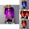 Stylish Women Christmas Tree Tops Long Sleeve Casual Xmas Pullover T Shirt Blouse