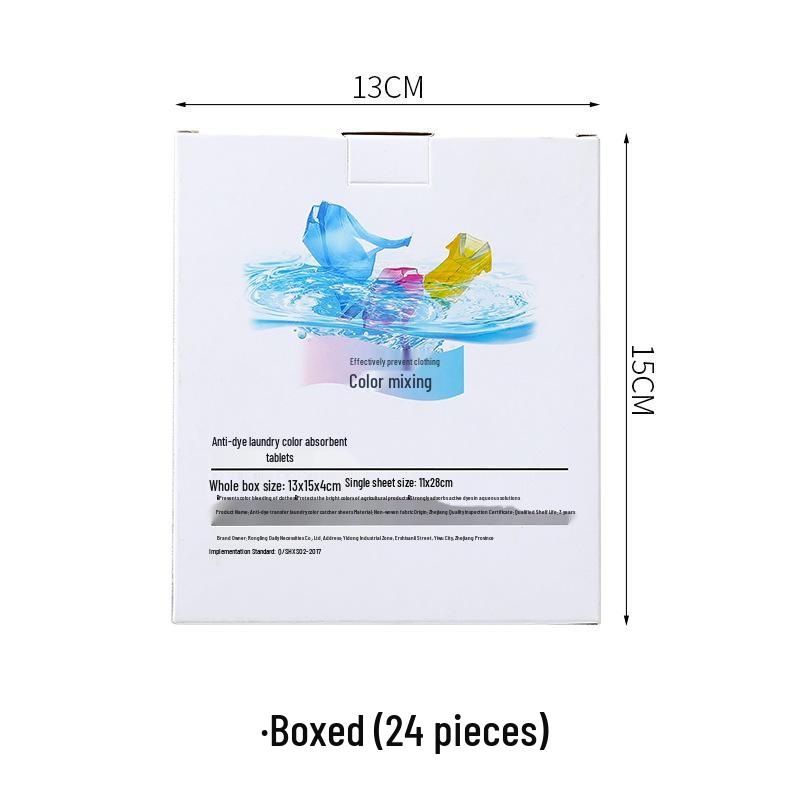 Color Transfer Resistant Laundry Sheets, 24-Pack: Anti-Bleeding, Color Absorbing, Anti-Dye Transfer for Clothes