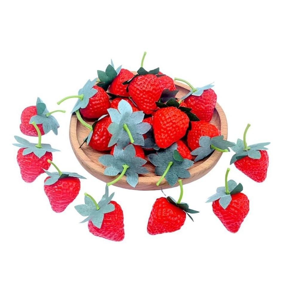 10Pcs Realistic Artificial Strawberry Fruit Ornament Handicrafts Simulation Strawberry Decorative Plastic Strawberries