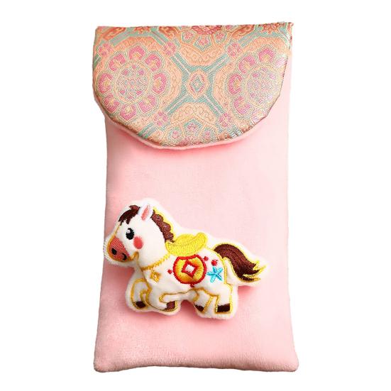 Chinese New Year Red Envelope Fabric Lucky Money Pockets for Cash