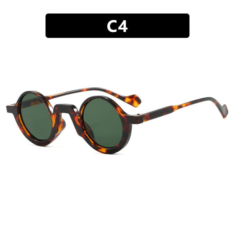 New Fashion Personalized Round Frame Women'S Sunglasses Outdoor Neutral Travel Street Photography Uv400 Sunscreen Glasses