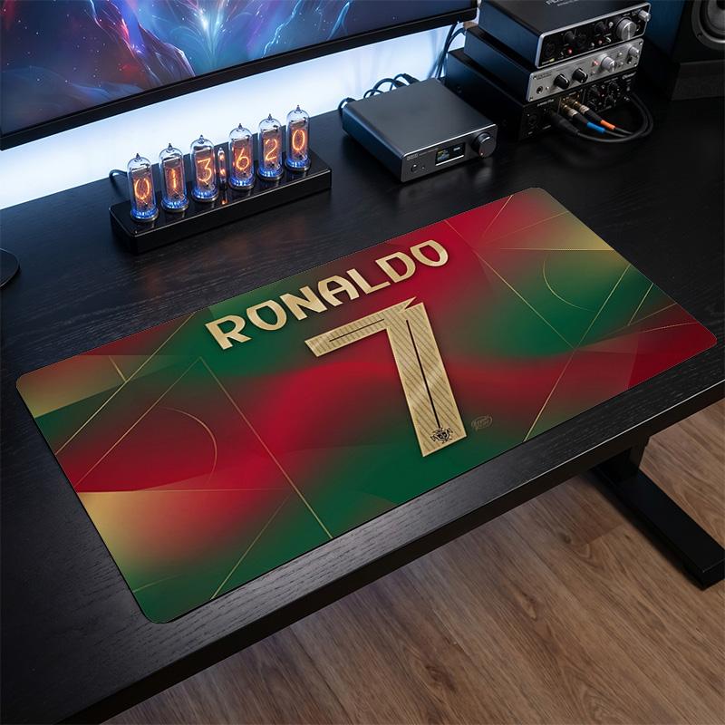 Podkładka pod mysz z herbem Cristiano Ronaldo, Rozszerzona antypoślizgowa gumowa mata na biurko do gier, biura, laptopa, Prezent dla fana