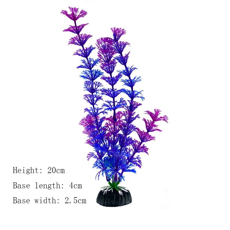Plantas Artificiais Subaquáticas de Plástico Aquário Tanque de Peixes Aquático Arbusto Falso Grama Aquática Verde Decoração de Simulação de Visualização