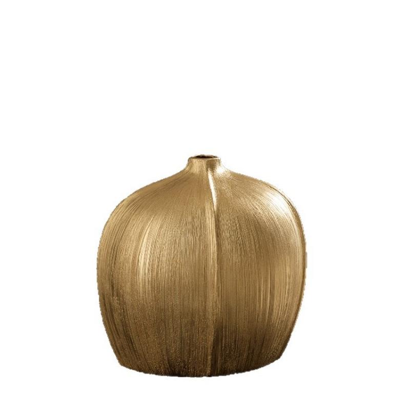 Ceramic Vase Geometric Shape Golden Flower Vase Living Room Decorative Item Vases Pots Flowerpot Home Decoration Accessories