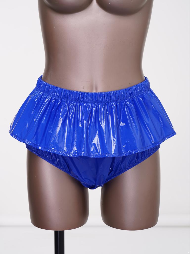 Reusable Anti-Leak Diaper Cover for Women Water Resistant Adaptive Underwear Elastic Waist Peplum Briefs for Special Needs Patients