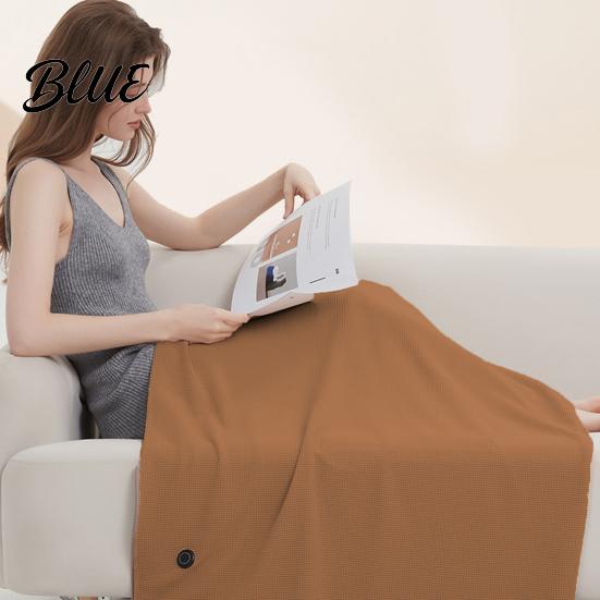 Warmer Strickponcho Elektrisch beheizter Schal mit Verschluss Tragbar mit Reißverschluss USB Decke Aufheizung Vorne