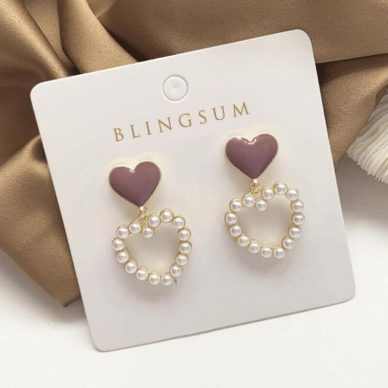 

Girlfriend Anniversary Cubic Earrings A25417_Pink Earrings