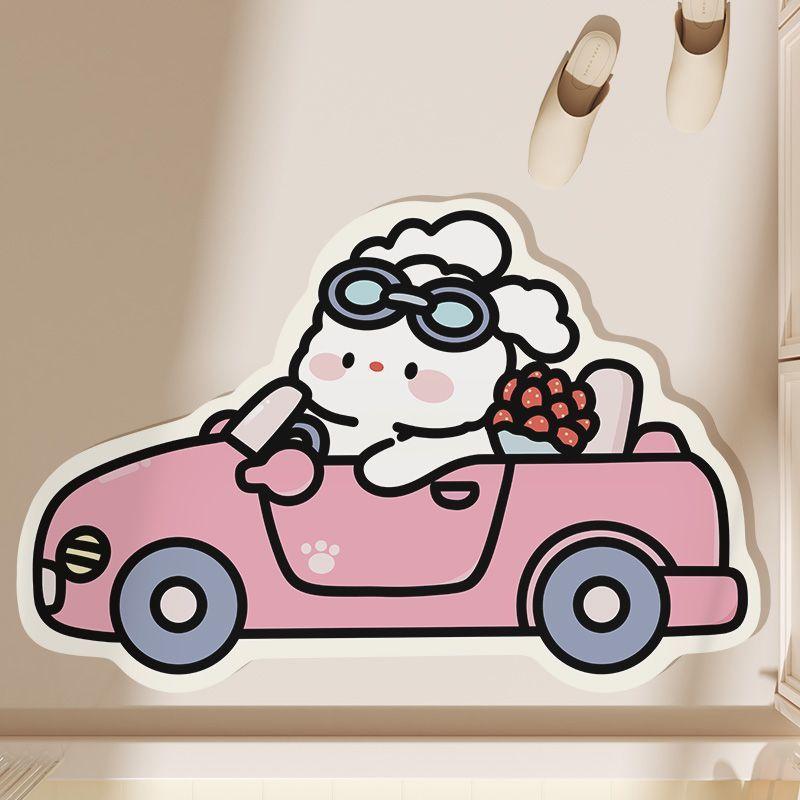 

Милый коврик для ванной с кошкой, диатомовая земля, сильное водопоглощение, грязеотталкивающий, быстросохнущий, противоскользящий 40X60cm 15.7X23.6in