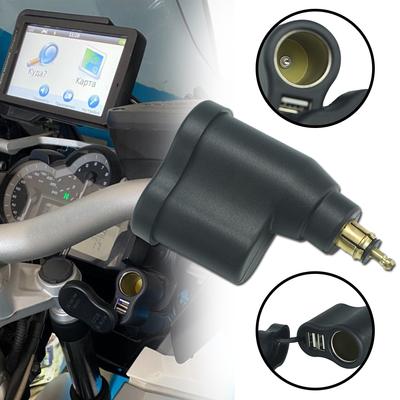 GS1200 For BMW R1200GS ADV R1250GS LC F850gs F750GS F800GS Dual Usb Charger Motorcycle DIN Lighter Charger Cigarette Socket
