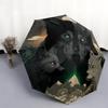 Wolf  Pattern, Automatic Folding Umbrella, Portable and Foldable Design, 8 Ribs, a Christmas or Birthday Gift.