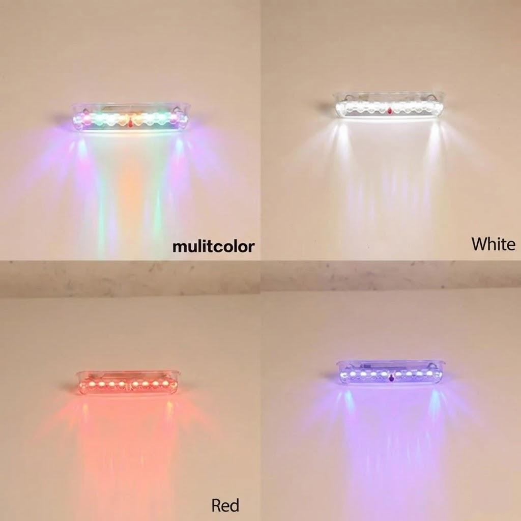 

Waterproof LED Tail Lights Rear End Collision Prevention Colorful Warning Lights for Safe Outdoor Motorcycle Riding белый