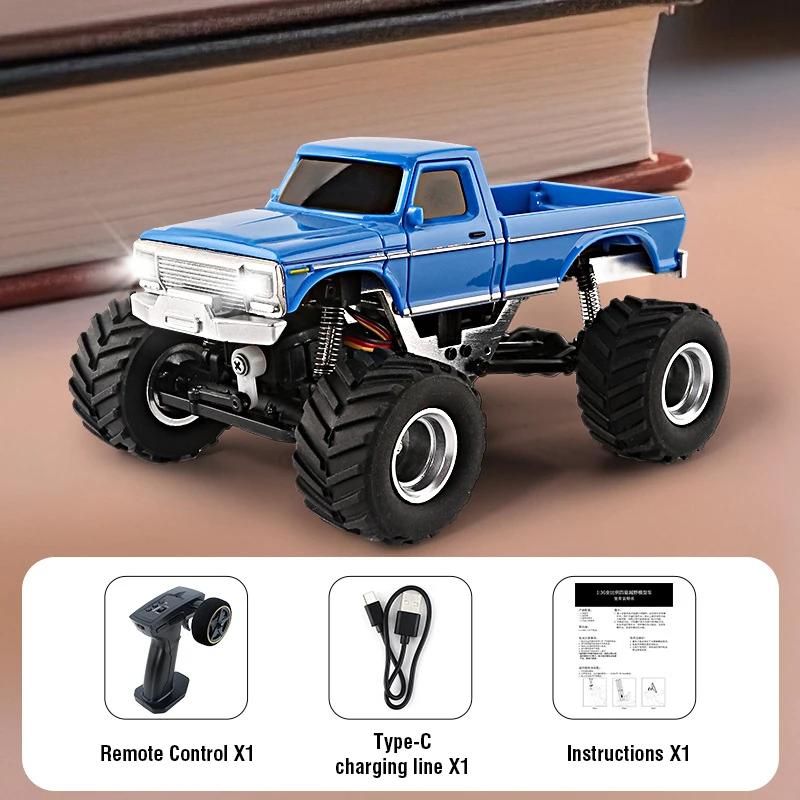 Non-Toxic 1/36 Mini 4Wd Climbing Car Rc Off Road Truck Racing Buggy Vehicle Full-Scale Drive 2.4G Remote-Controlled Toy Christmas Gift Children