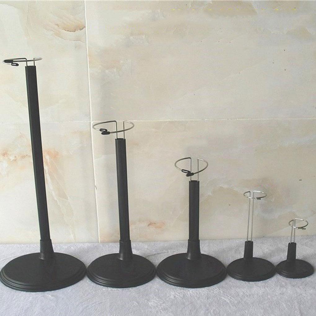 Sturdy and Durable PVC Ring Adjustable Metal Stand Showcase Doll Or Bear with Style Adjustable Allows To Be Placed, Black, 35