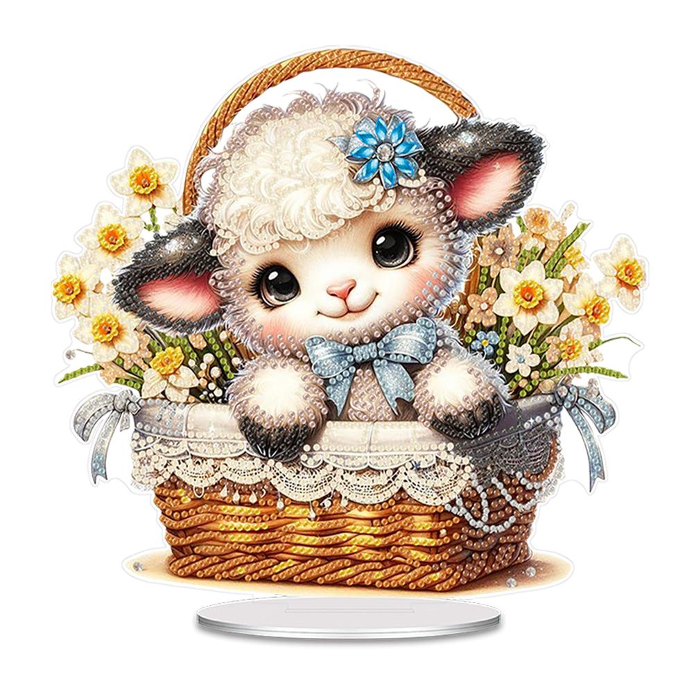 Acryl Osterei Hühnchen Strasssteine Schreibtischornamente 5D DIY Diamantmalerei Tischdekorationen Diamantmalerei Schreibtischdekorationen