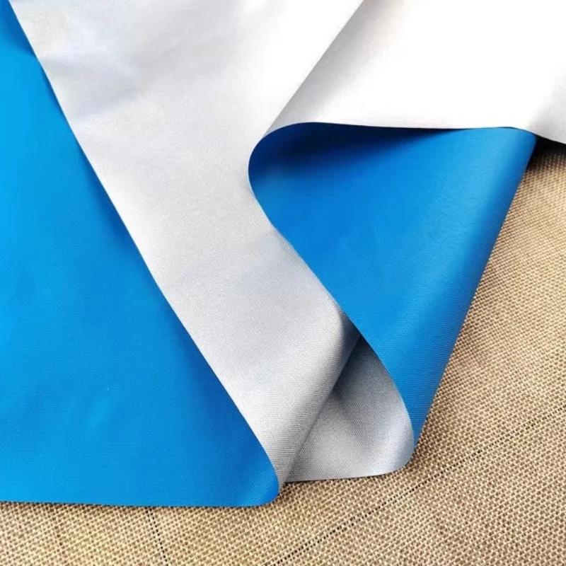 210D Silver Coated Cloth Sunscreen Thin Oxford Waterproof Fabric 180T Black Glue By The Meter for Raincoat Umbrella Tent Sewing