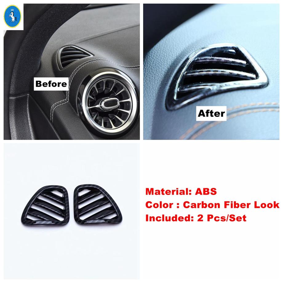 Lift Button Air AC Vent Gear Box Panel Cover Trim For Mercedes-Benz GLA 220 H247 - 2024 ABS Carbon Fiber Look Accessories