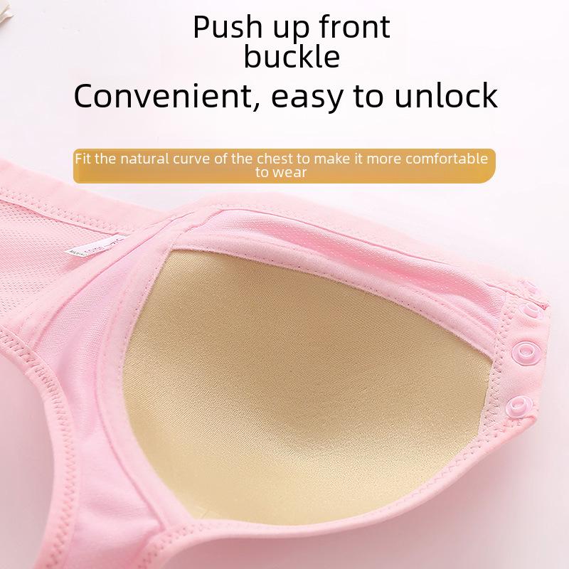 New Style Front-Buckle Vest Bra: Larger, Longer Cups & No Steel Ring for Middle-Aged & Elderly