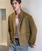 Trip Le Sens Moon Tweed 2B Crop Jacket_Brown