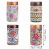 Ceramic Flower Enamel Tea Canister Mini Chinese Style Empty Tea Tin Can Versatile Moisture-proof Tea Packaging Box