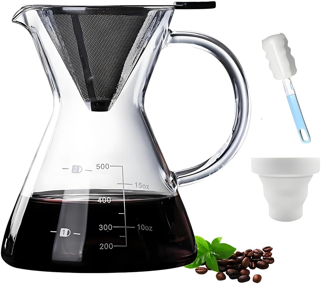 Coffee Coffee Coffee Carafe Sponge Brush Heat Resistant Stainless Steel Double Layer Microwave Direct Heat Gift [Seikai] Server, Dripper, Set,