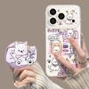Purple magnetic mobile phone case is suitable for iPhone11promax transparent 11 Apple 11 with bracket 11 women's 11 sets