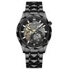 Stainless Steel Strap Men'S Wristwatch Business Quartz Hollow Waterproof Watch