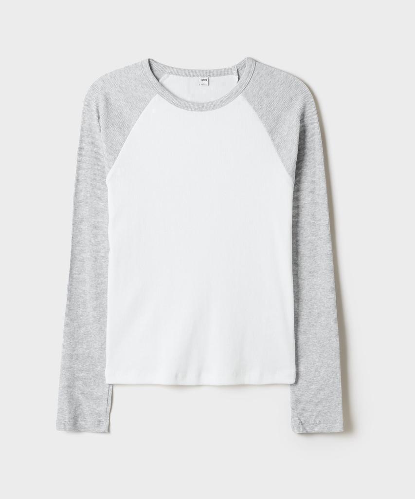 SPAO Raglan Ribbed Long Sleeve Tee_Splwg49G04