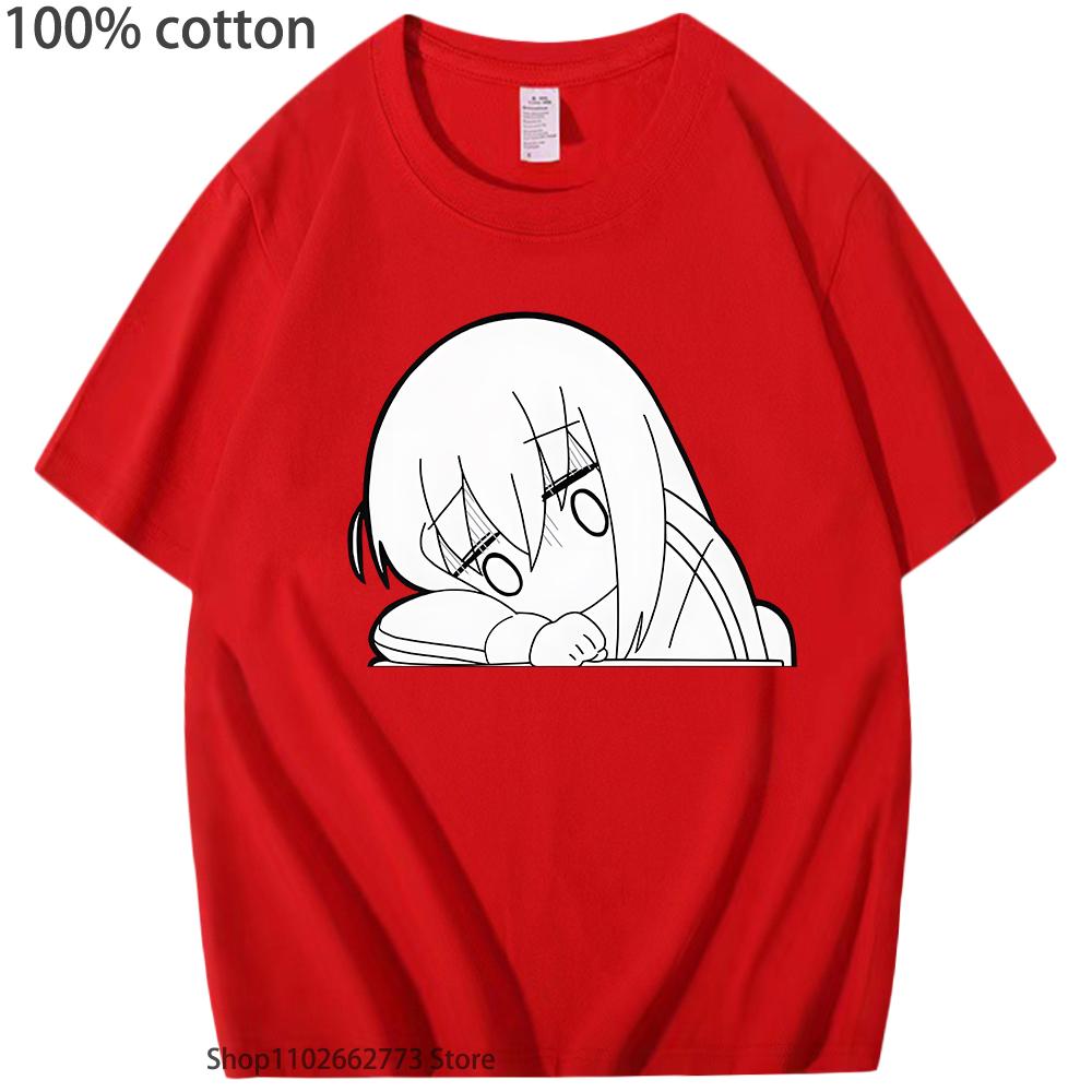 Women Shirt BOCCHI THE ROCK T-Shirts Hitori Gotou Tshirt Vintage Aesthetic Short-sleeved Tops Women/men Summer Clothes