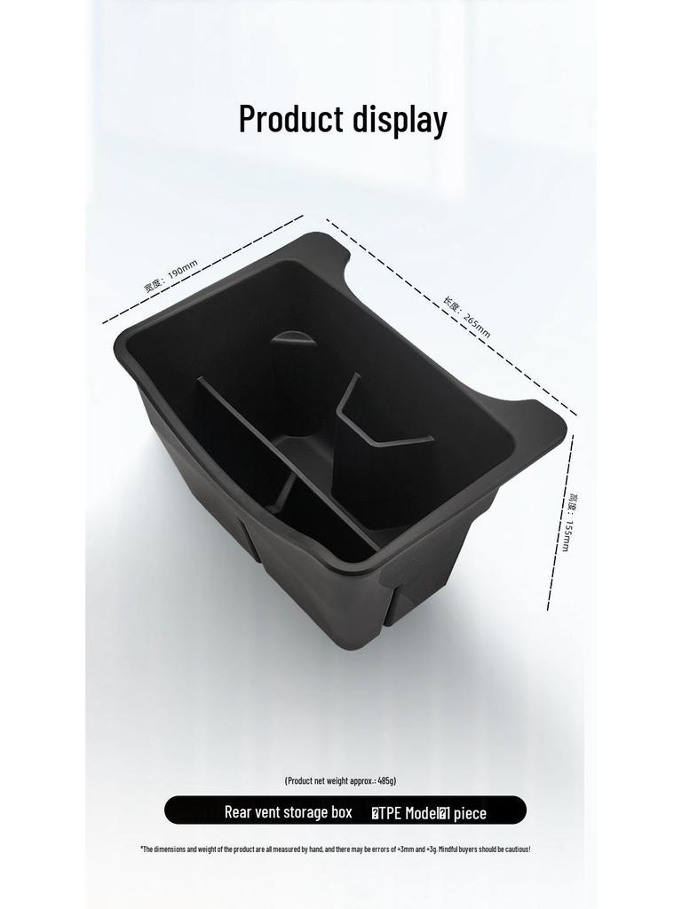 Tesla Model 3/Y Rear Air Outlet Storage & Trash Can Accessory