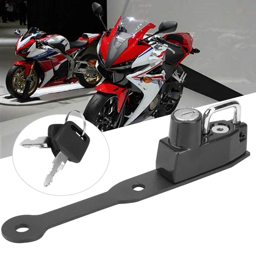 Motorcycle Anti Theft Helmet Lock Left Side Fits for CBR400R CBR500R CB500F(Black )