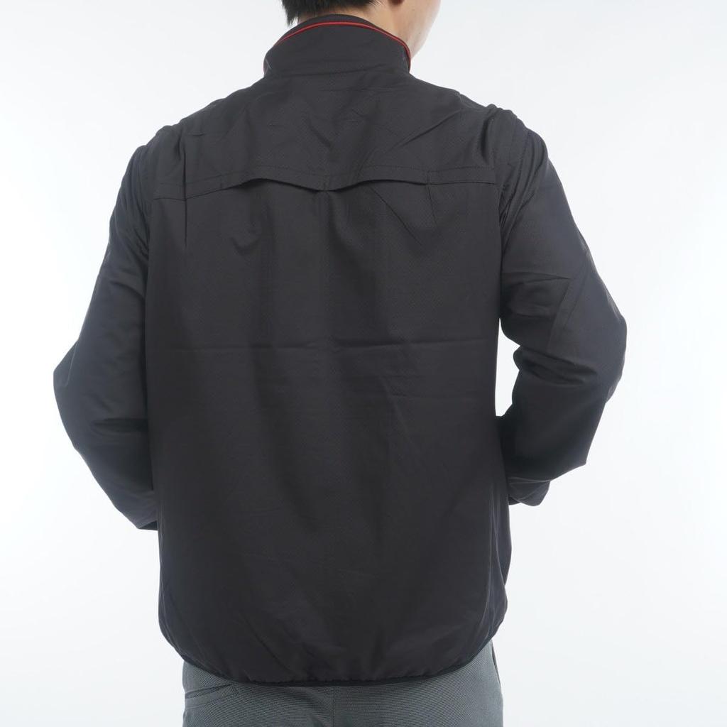 Coq Sportif Blouson Standard 2WAY Water Repellent Sleeve Removable Windproof Heat Navi Golf LG4FWB00M BK00 LL [Le Golf] [Stretch Forcer] Men's (Black)