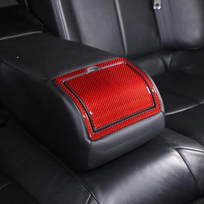 Red Carbon Fiber Rear Cup Holder Panel Cover Trim For Infiniti G37 2007-13