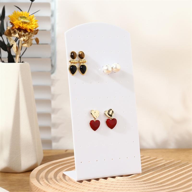 48/72Holes Portable Earrings Ear Studs Holder Plastic Jewelry Display Holders Earring Showcase Organizer Stand Storage Rack