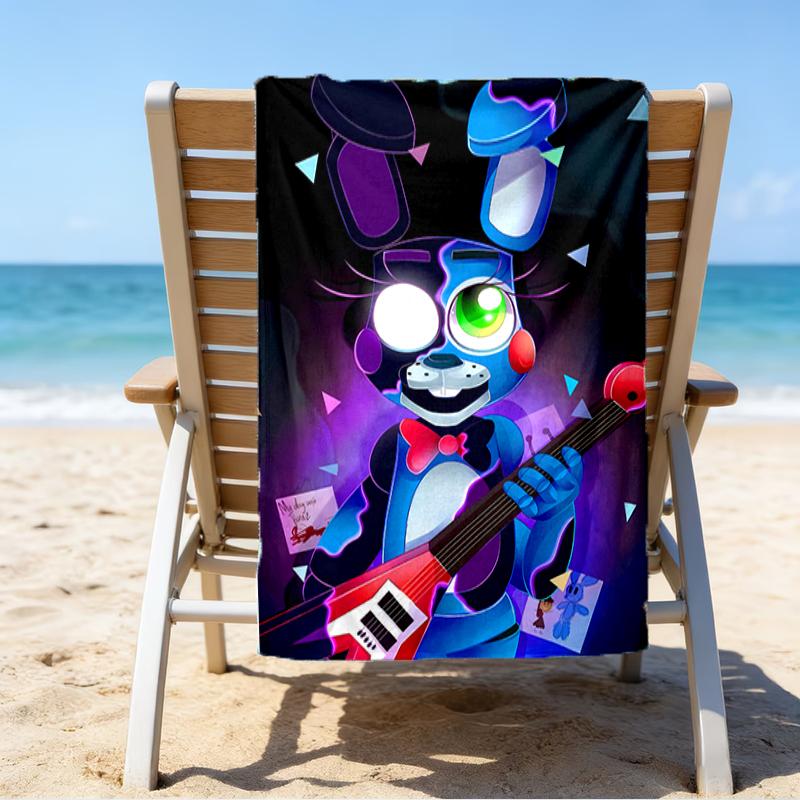 Proof Beach Towel with a Five Nights At Freddy's Pattern - Soft,absorbent,quick-drying,machine Washable - Perfect for Swimming,camping,bathing