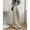High-End Feel Grey Suit Pants with Slimming Effect for Women Spring Summer Casual Petite Height Slim Skinny Wide Leg Pants